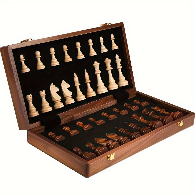 EchelonMaster Wooden Chess Set | Handmade Walnut Chessboard with Premium Game Pieces