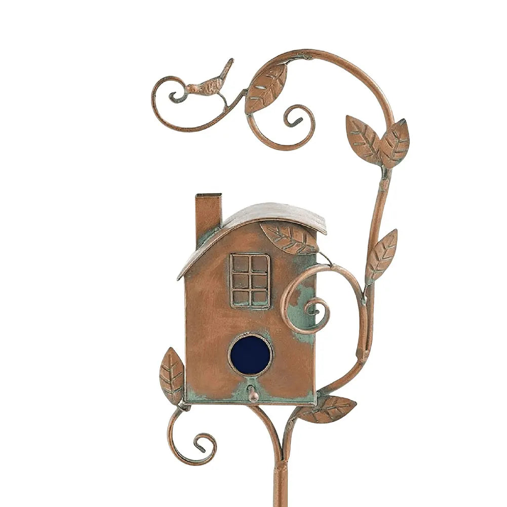 Elegant Birdhouse on a Post for Garden and Patio