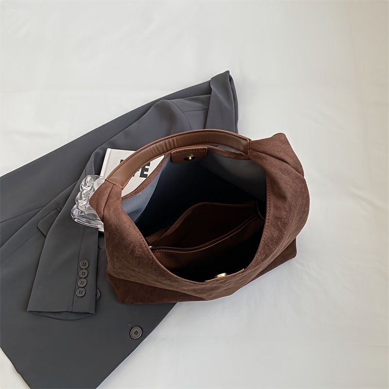 Elegant Suede Bag Soft Shape