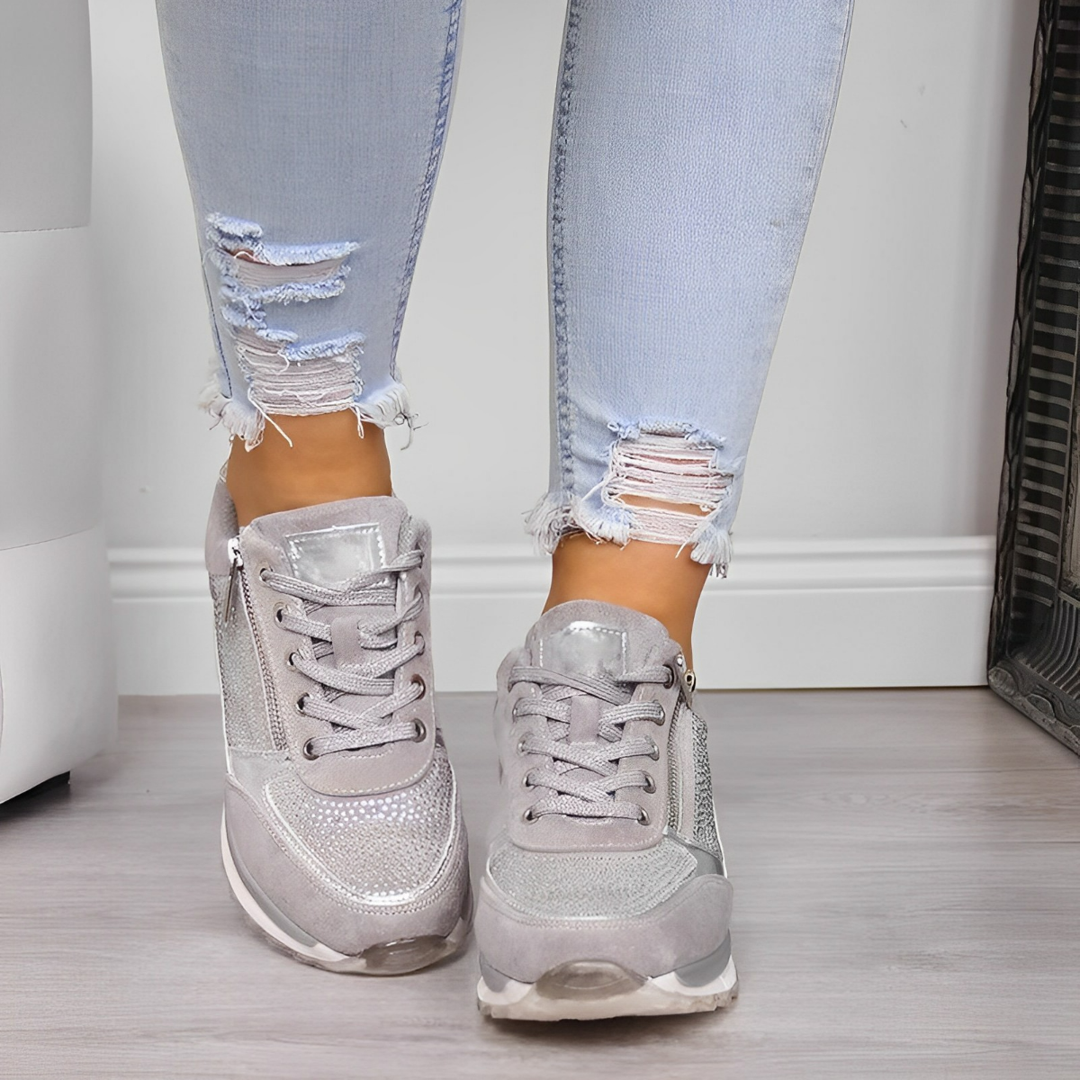 Eliana | Zip-Up Sneakers