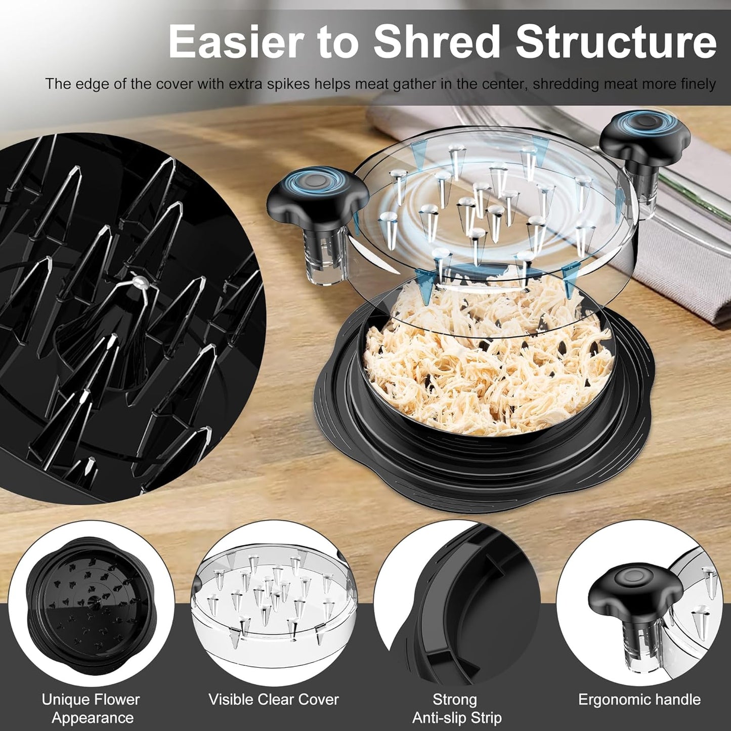 Ergonomic Chicken Shredder Tool - ErgoShredder