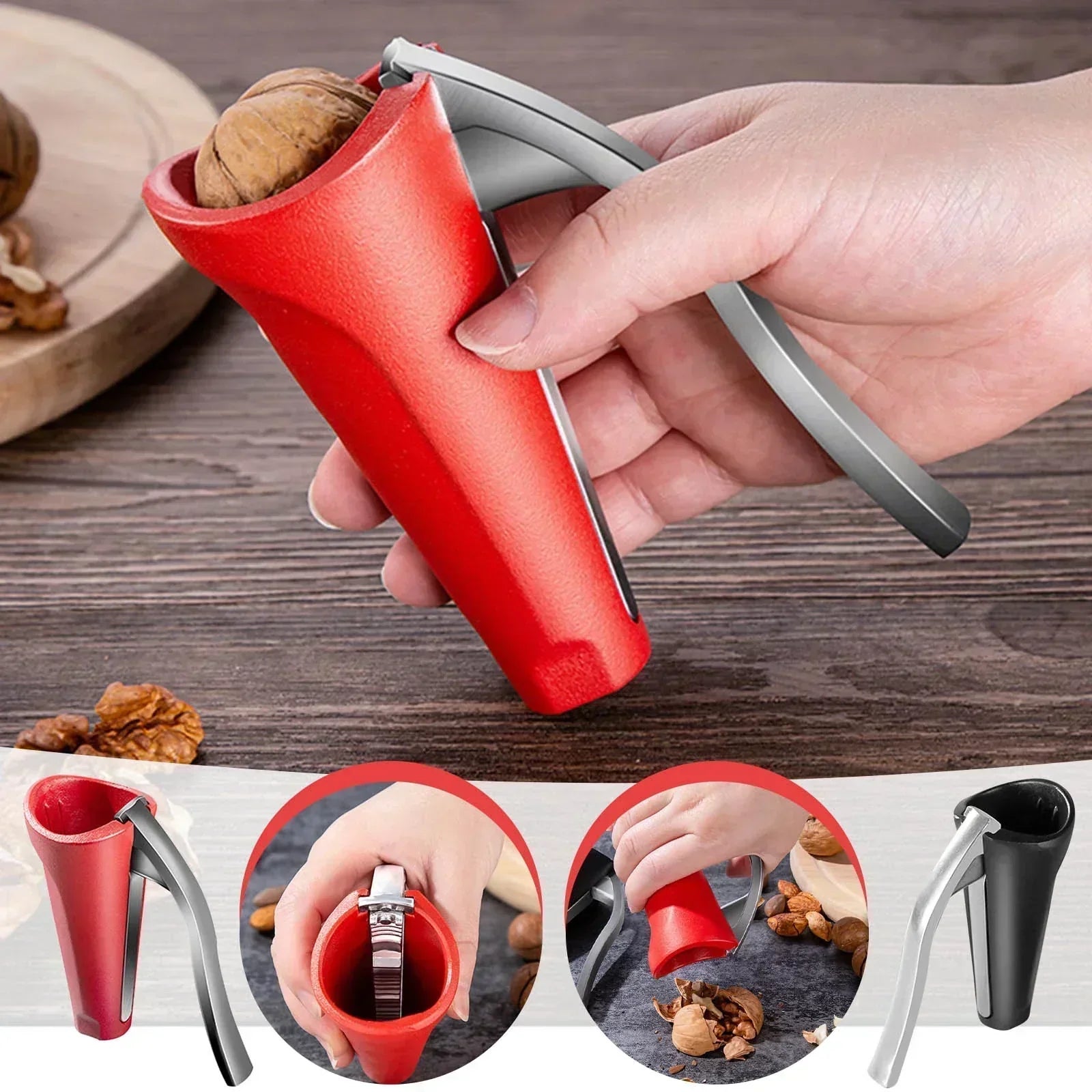 Ergonomic Nutcracker with Lever Mechanism – Robust Walnut & Hazelnut Opener