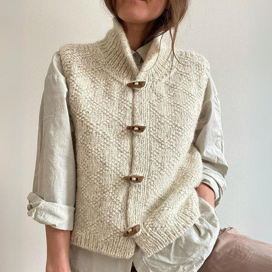Evy - Elegant wool cardigan with buttons for autumn