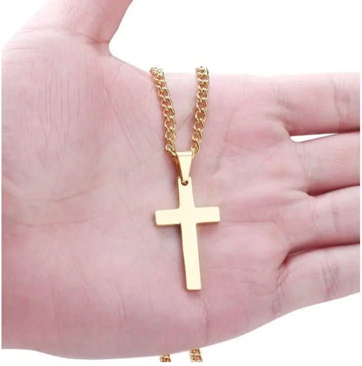 FAITHLINE NECKLACE – Classic men's necklace with stainless steel cross pendant