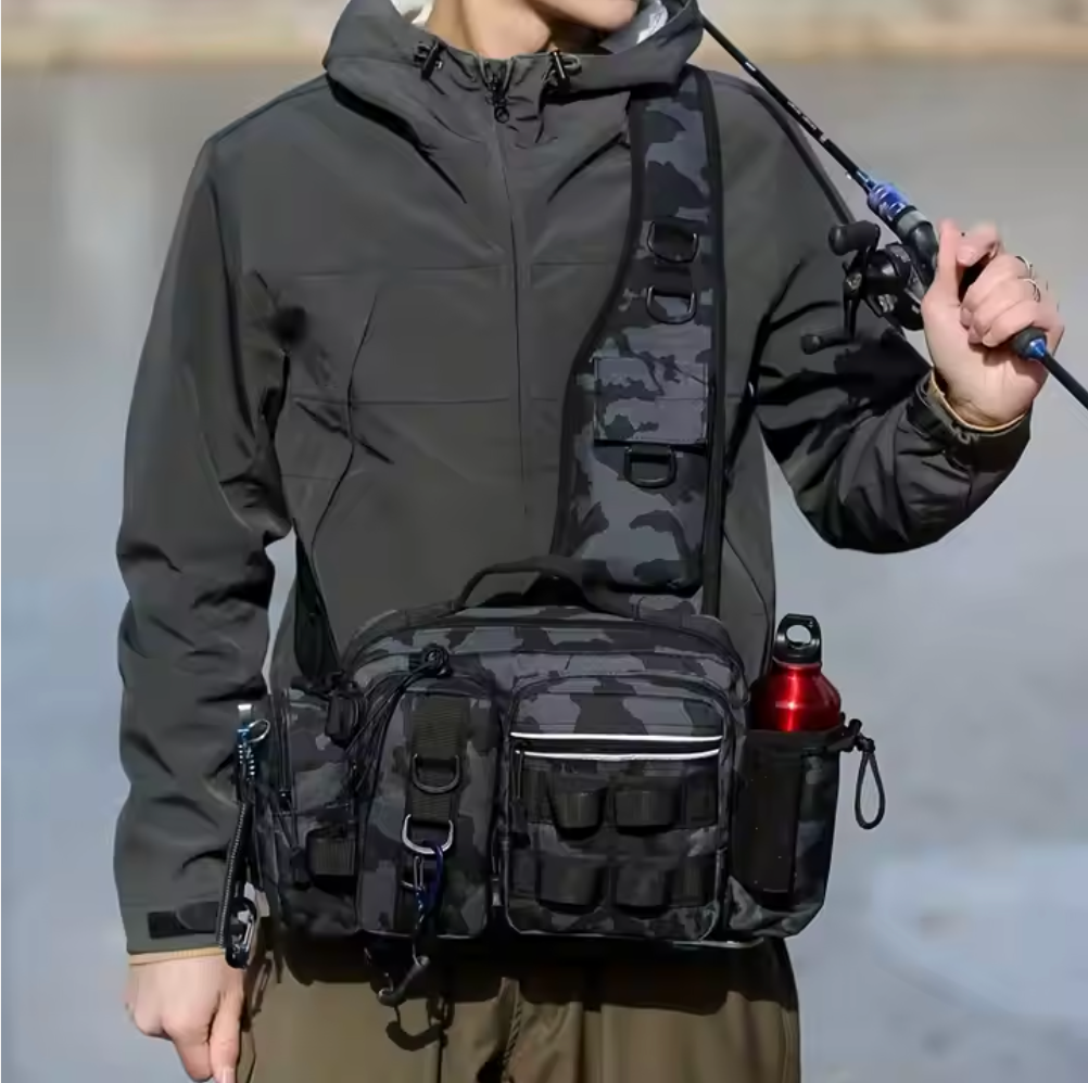 Fishing Bag with Shoulder & Waist Belt
