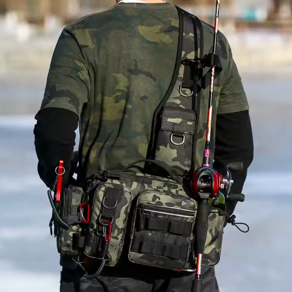 Fishing Bag with Shoulder & Waist Belt