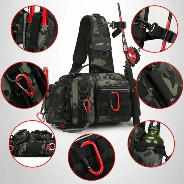 Fishing Bag with Shoulder & Waist Belt