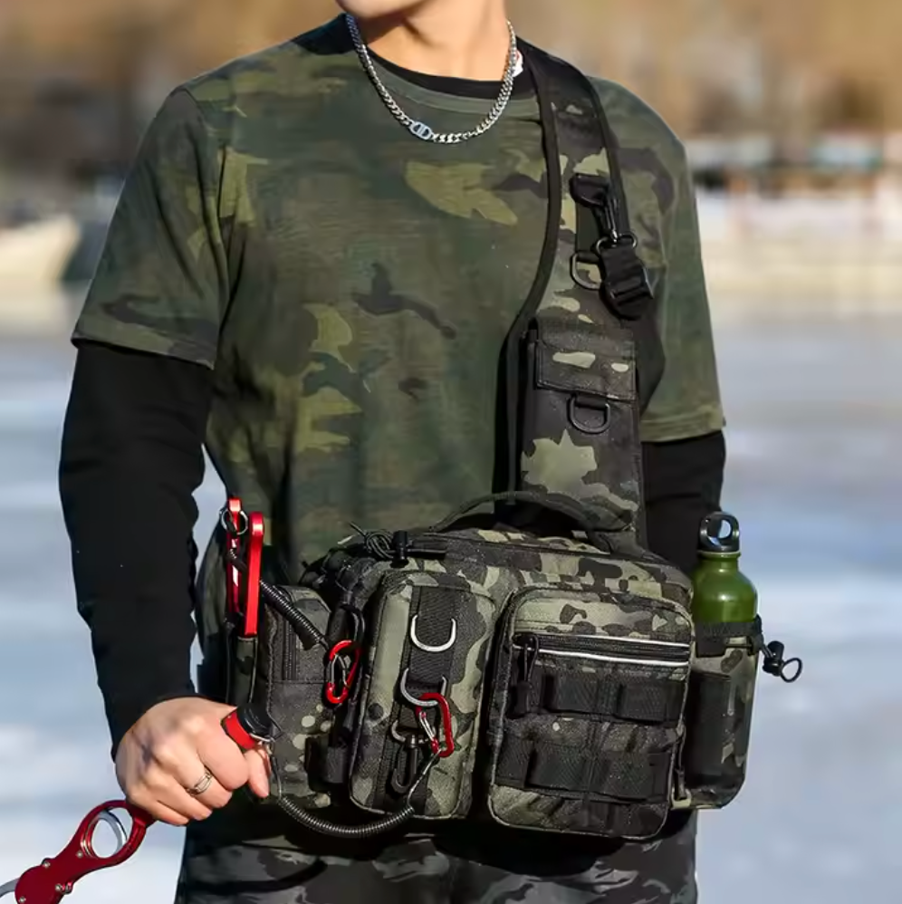 Fishing Bag with Shoulder & Waist Belt