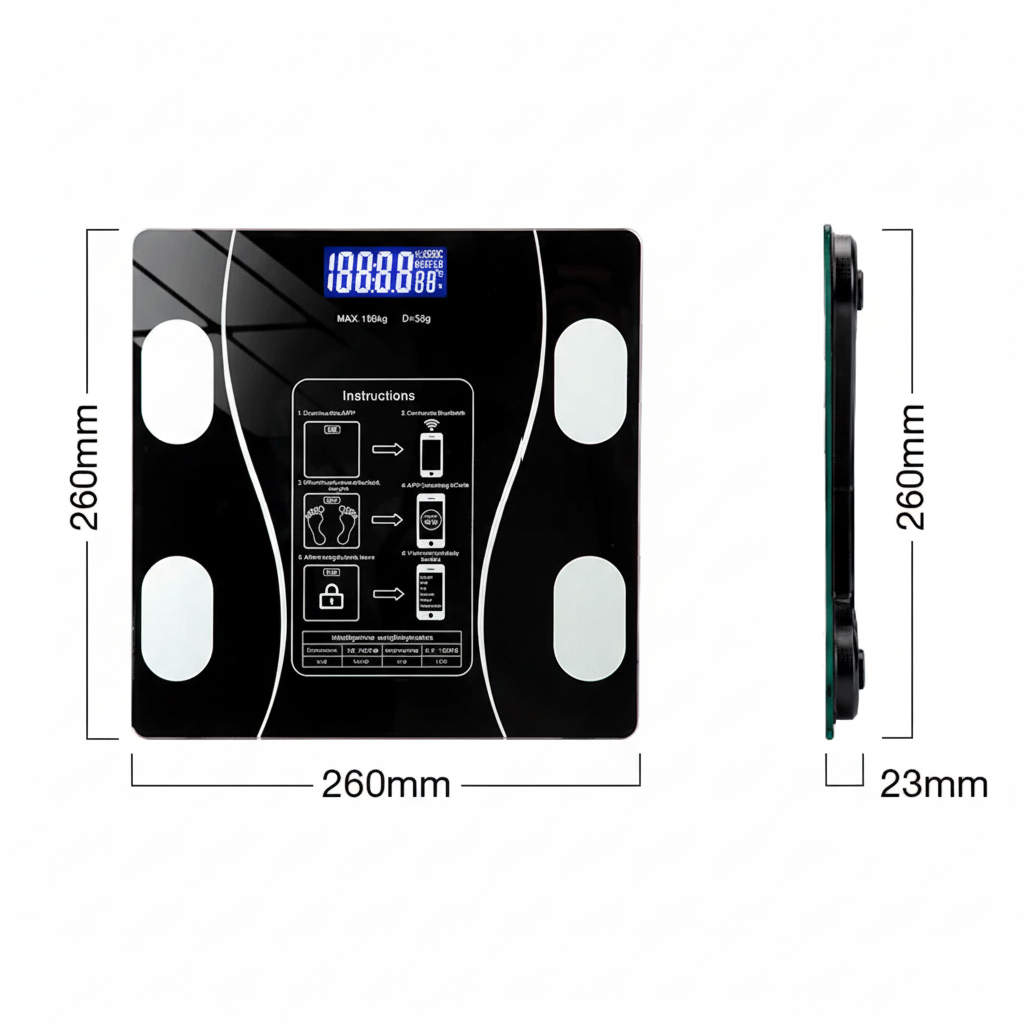 FITSCALE – Smart Body Analysis Scale with App Connectivity