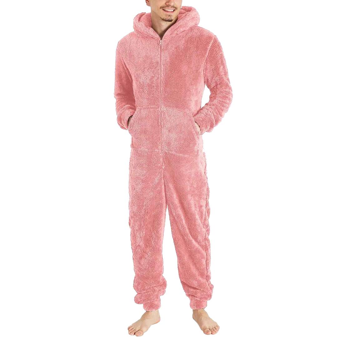Fleece Jumpsuit for Men - Warm & Cozy Overall
