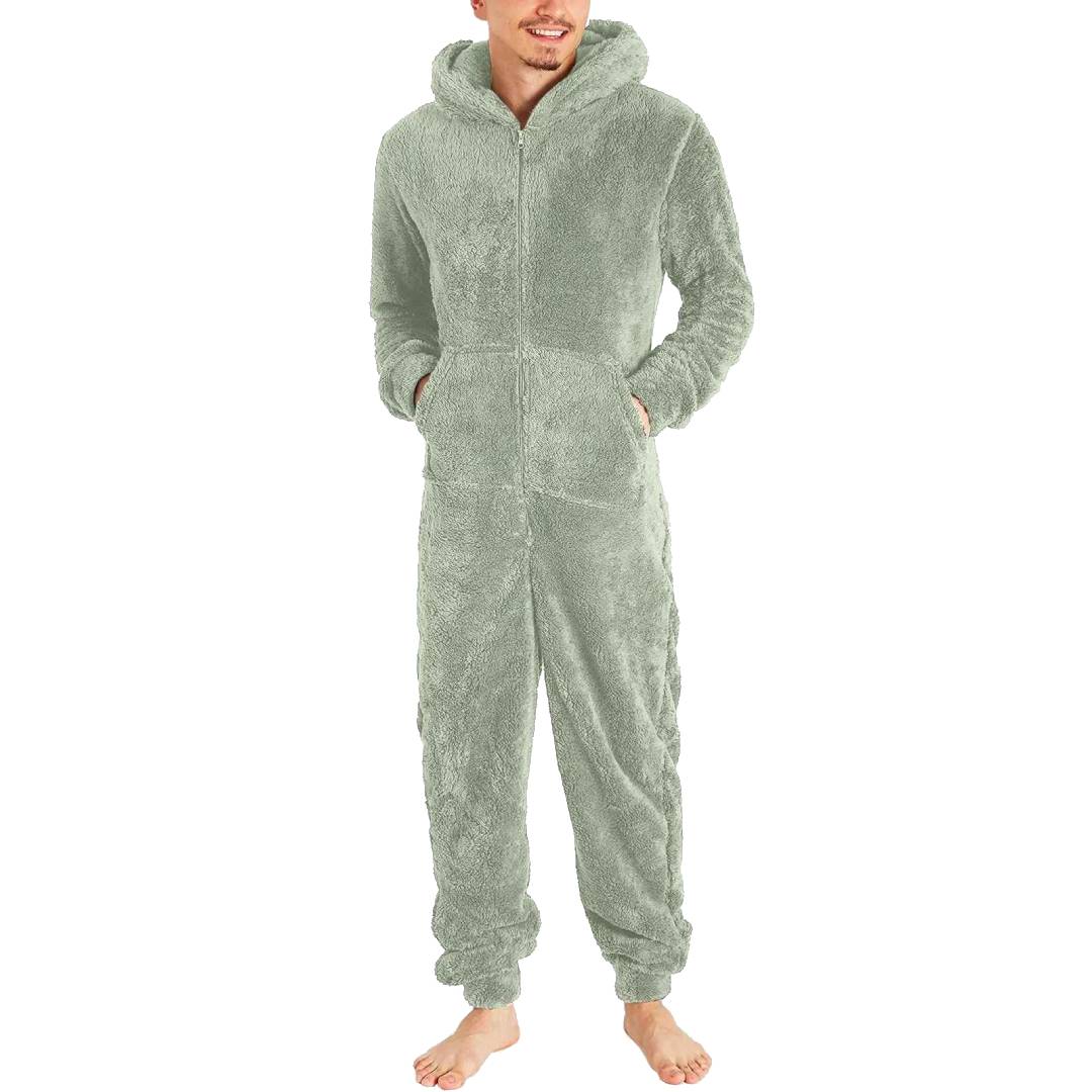 Fleece Jumpsuit for Men - Warm & Cozy Overall