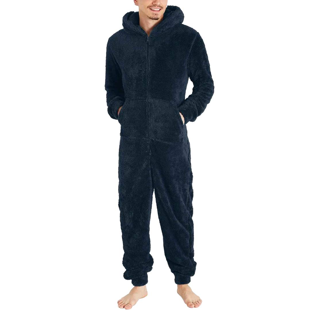Fleece Jumpsuit for Men - Warm & Cozy Overall