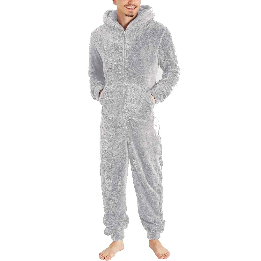 Fleece Jumpsuit for Men - Warm & Cozy Overall