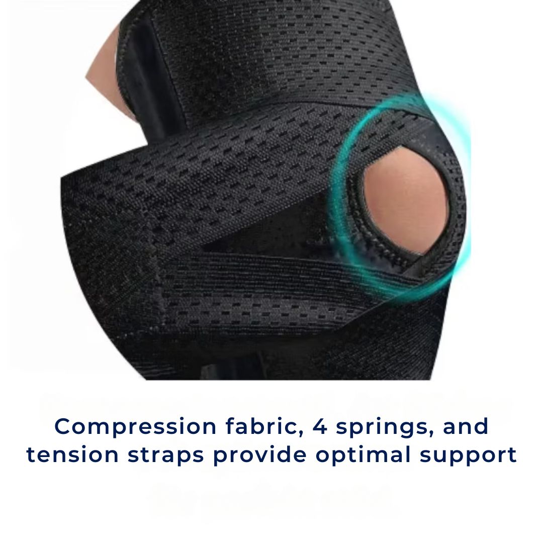 FlexGuard Knee Pads | with Support Compression Springs and Tension Strap - for Stability - Pain Relief and Protection Olvoria