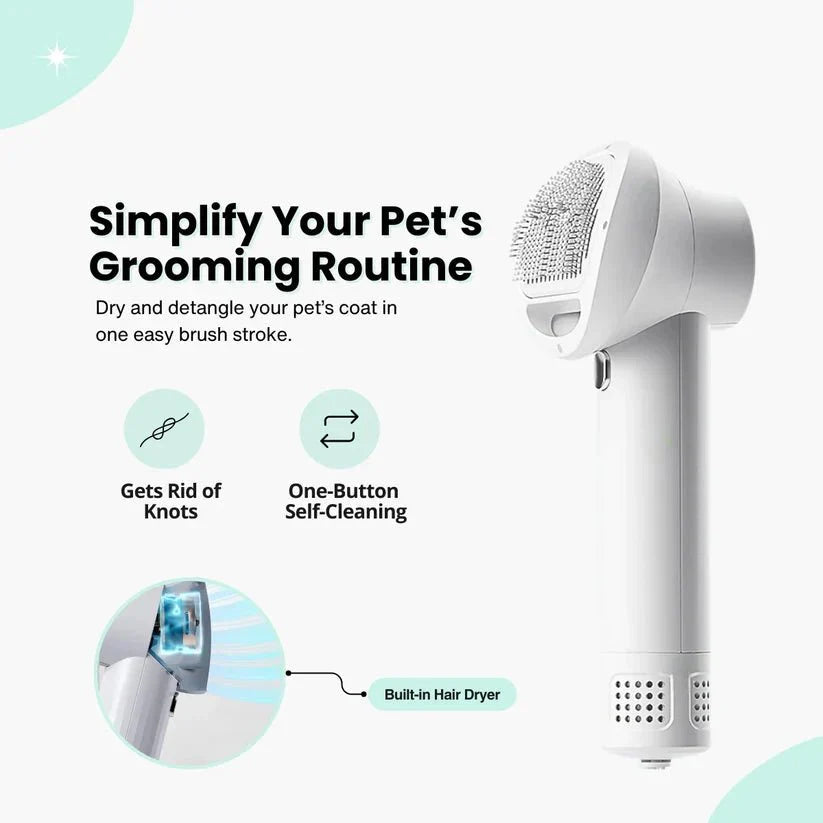 FluffDry • 2-in-1 Dog Hair Dryer & Brush