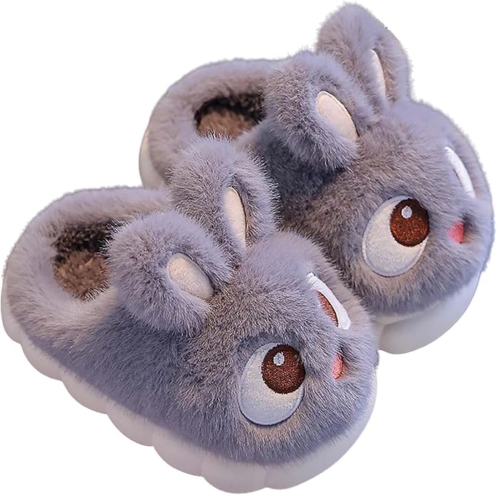 Fluffy Bunny Slippers for Kids