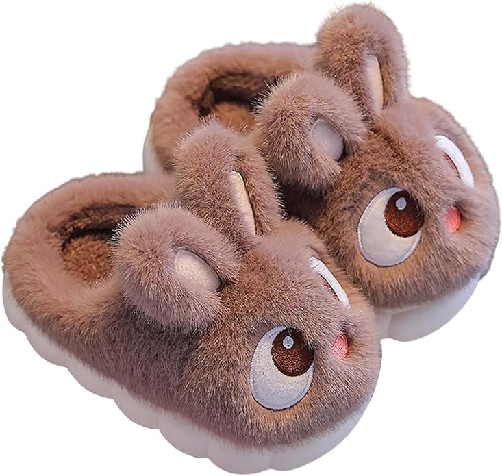 Fluffy Bunny Slippers for Kids