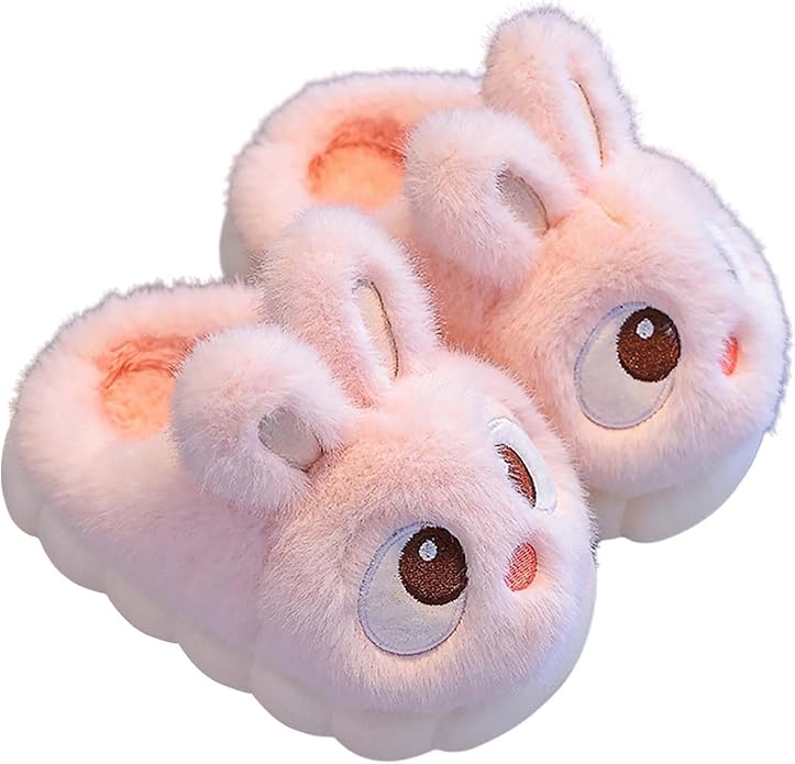 Fluffy Bunny Slippers for Kids