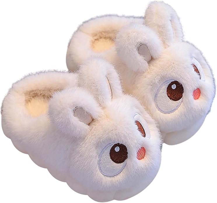 Fluffy Bunny Slippers for Kids