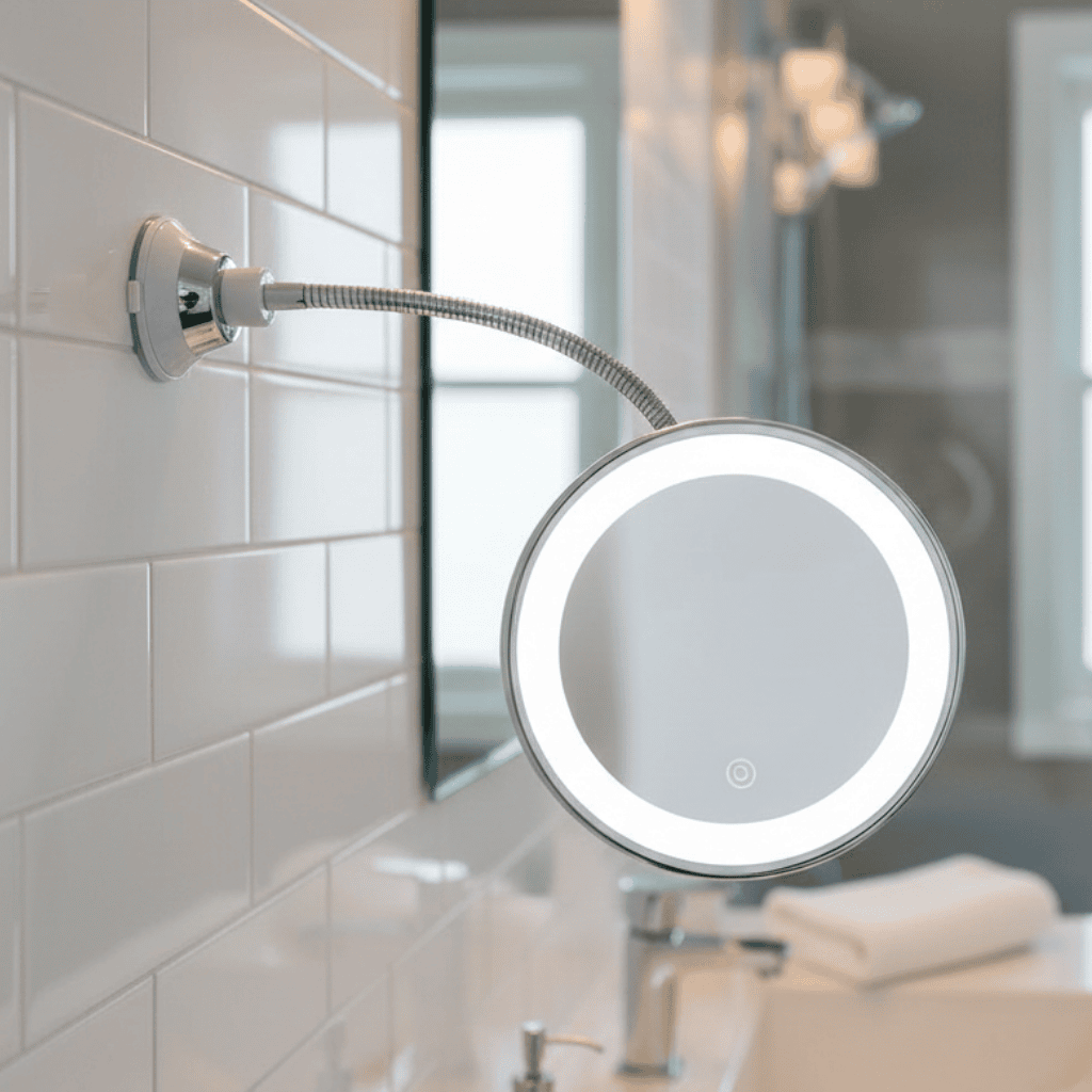 FOCUSLITE – LED mirror with ultra-strong light & precise 10x zoom