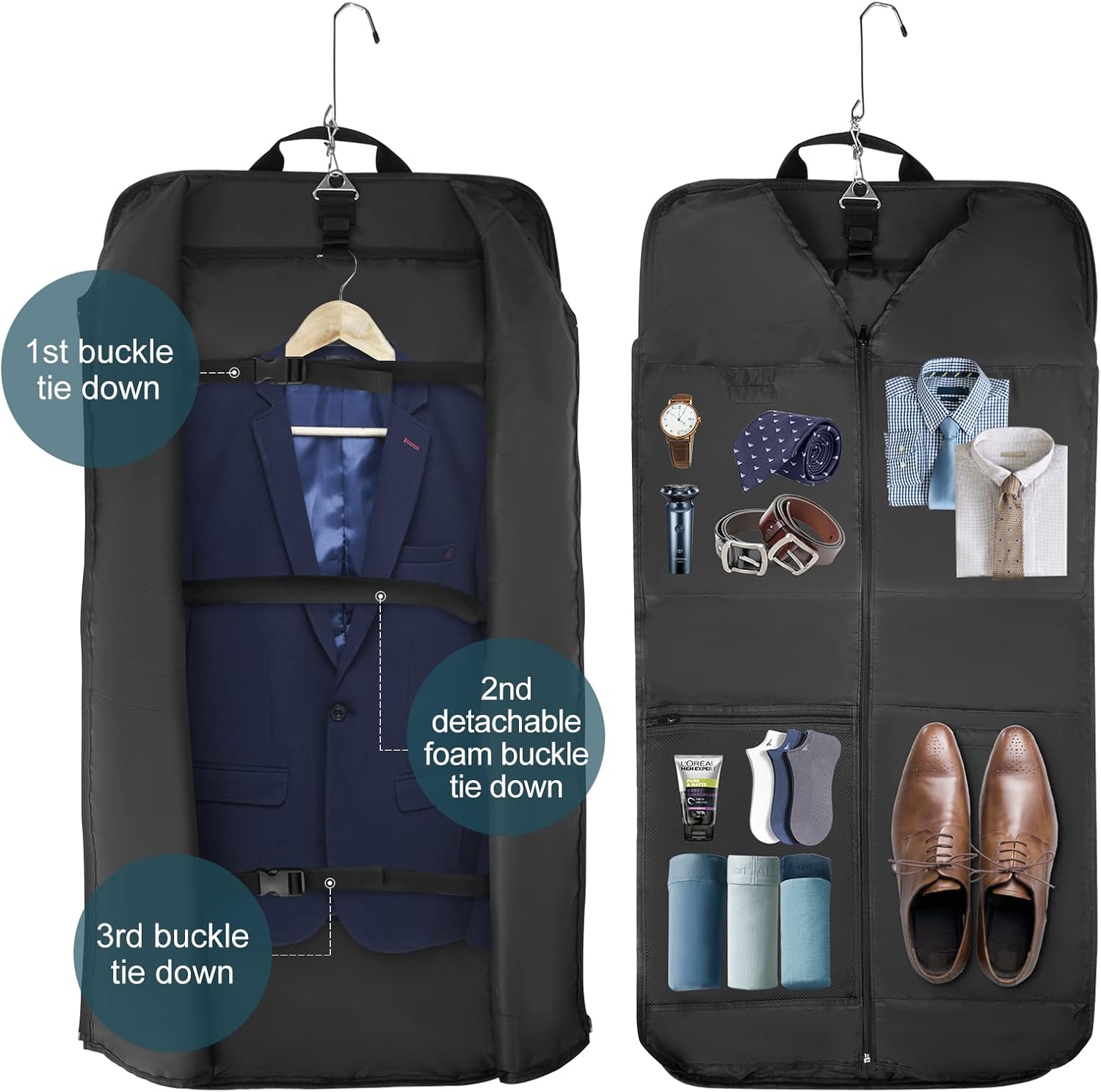 Foldable Waterproof Travel Garment Bag – Carry-On Suit Organizer with Strap