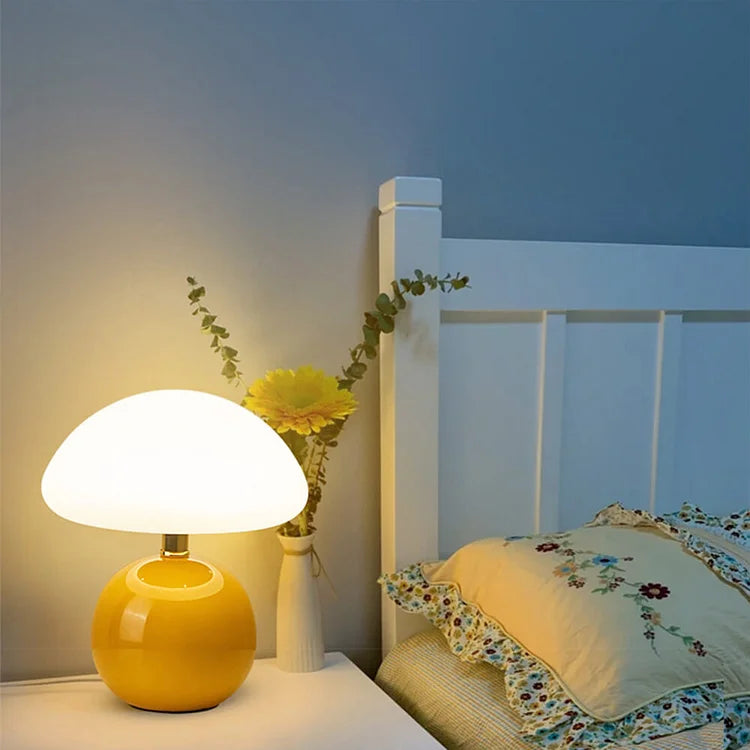 French Style and Natural Beauty of the Mushroom in the Lamp