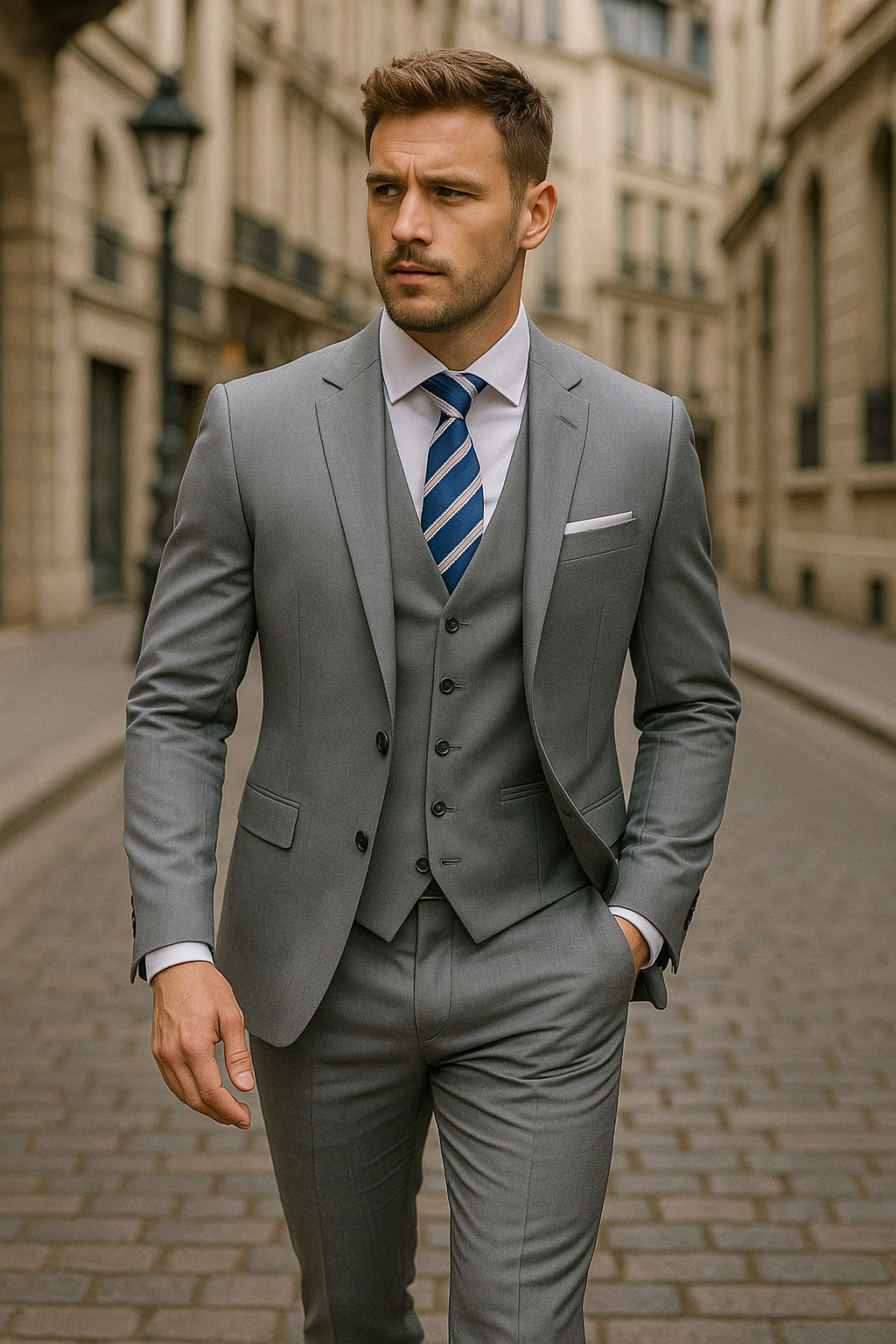 FrenchEric | Men's 3-piece Formal Suit Set | Elegant, Versatile & Comfortable | Fall Collection