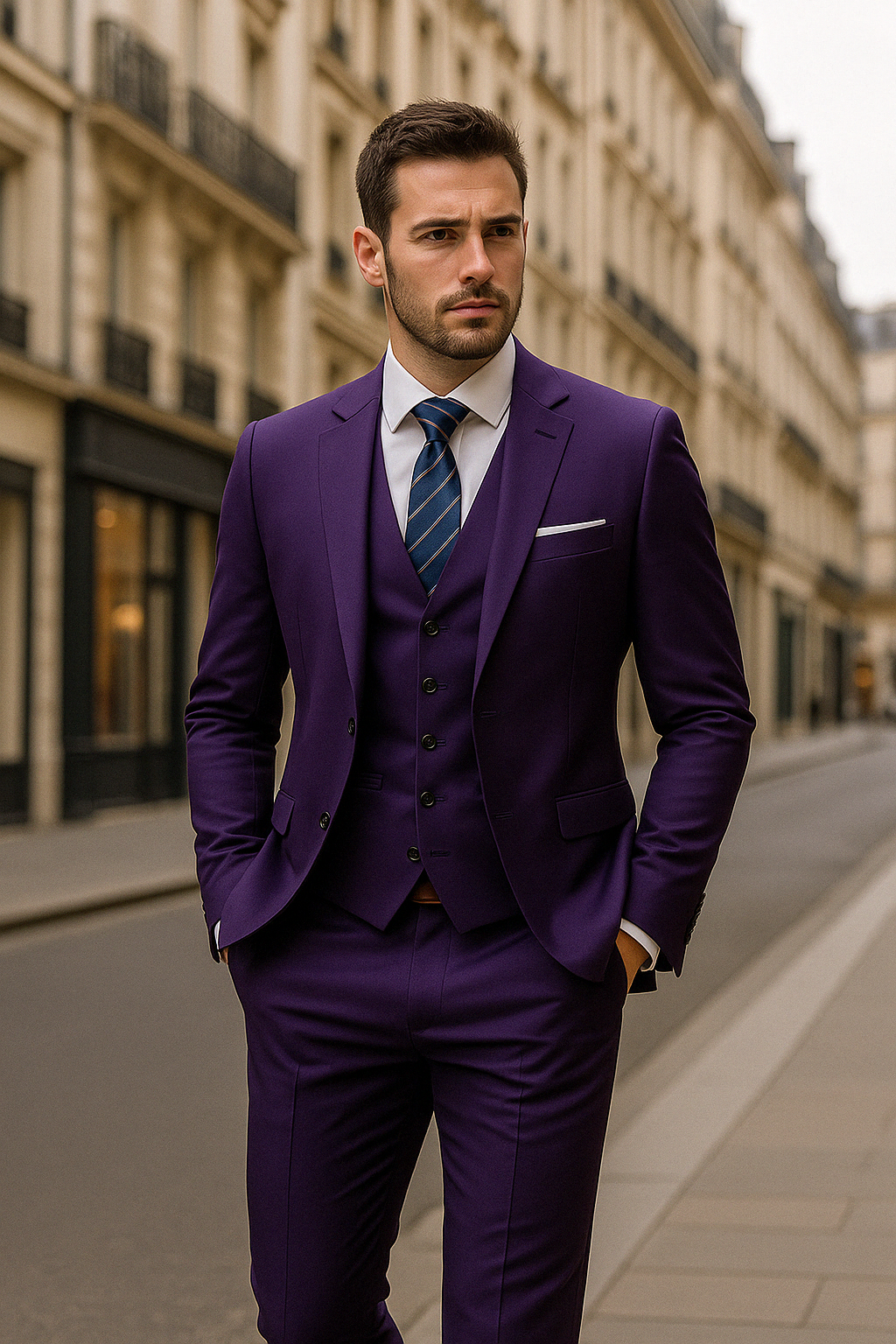 FrenchEric | Men's 3-piece Formal Suit Set | Elegant, Versatile & Comfortable | Fall Collection