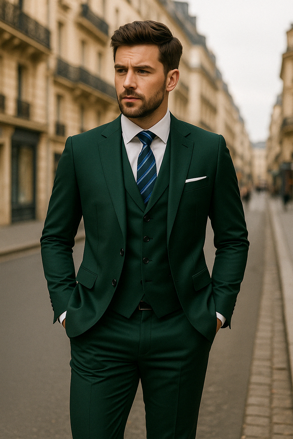 FrenchEric | Men's 3-piece Formal Suit Set | Elegant, Versatile & Comfortable | Fall Collection