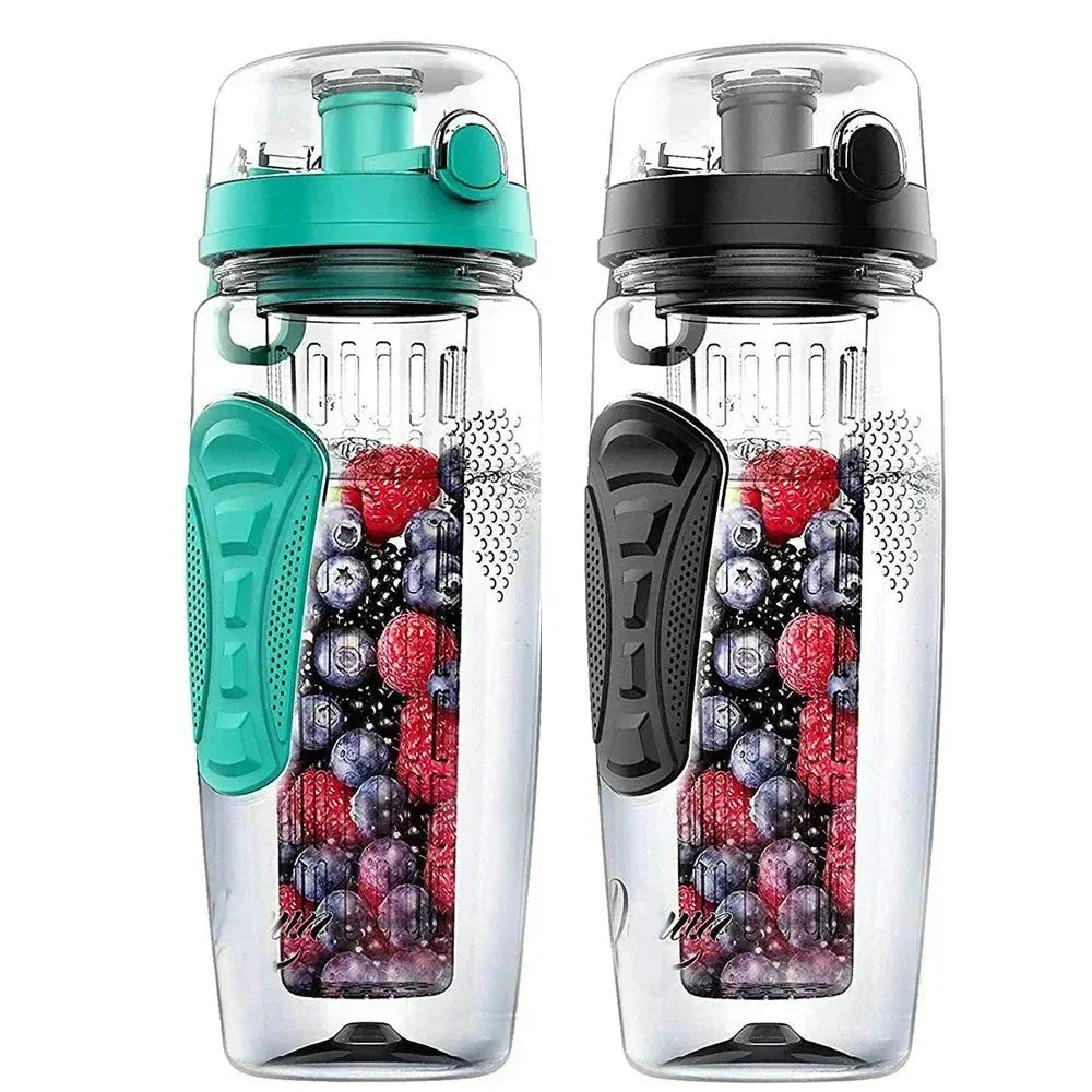 Fruit Infuser Bottle with Long Infuser Sleeve and Time Indicator