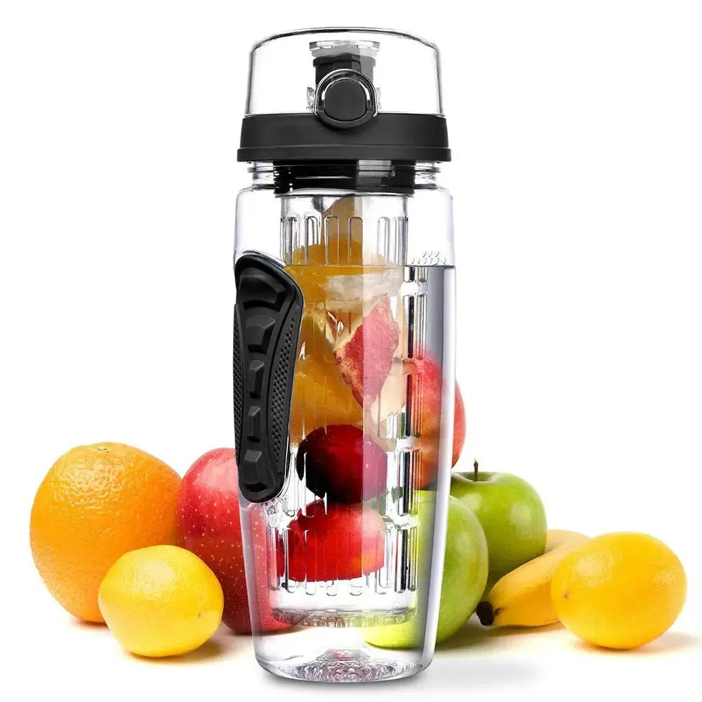 Fruit Infuser Bottle with Long Infuser Sleeve and Time Indicator
