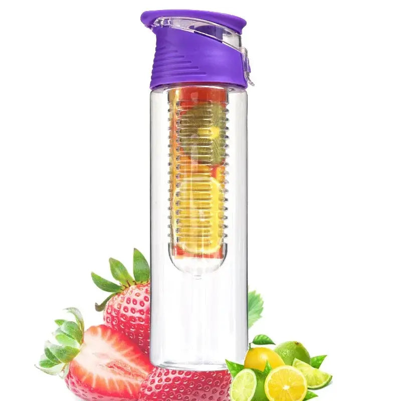 Fruit Infuser Bottle with Long Infuser Sleeve and Time Indicator