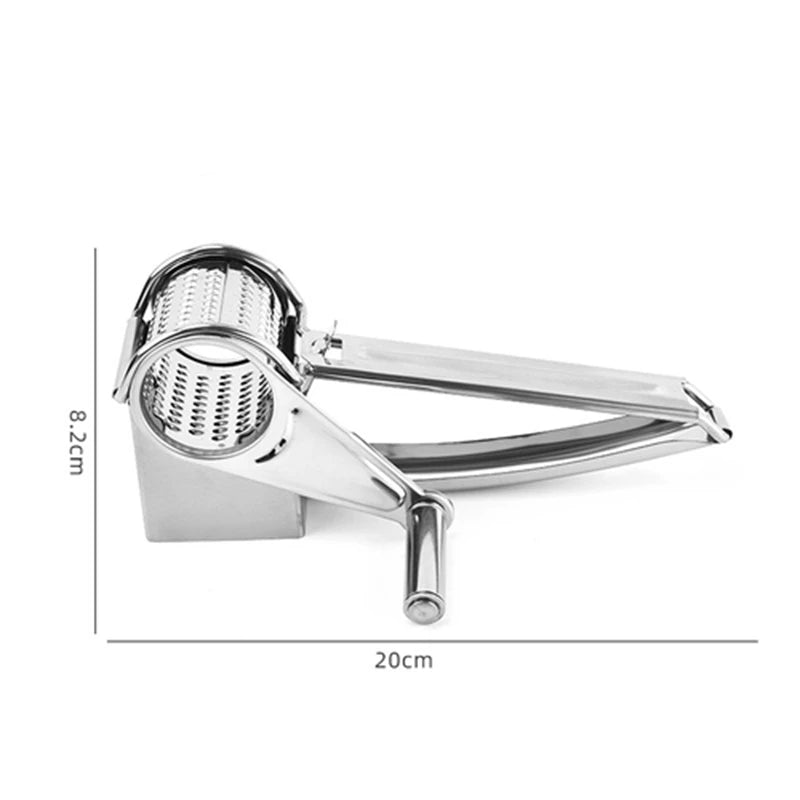 GRATE MOTION – Rotating Stainless Steel Cheese Grater for Effortless Kitchen Preparation