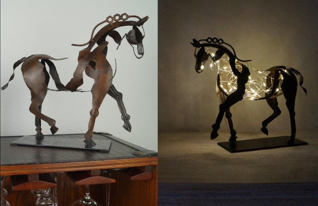 Handcrafted Horse Statue – Ferro