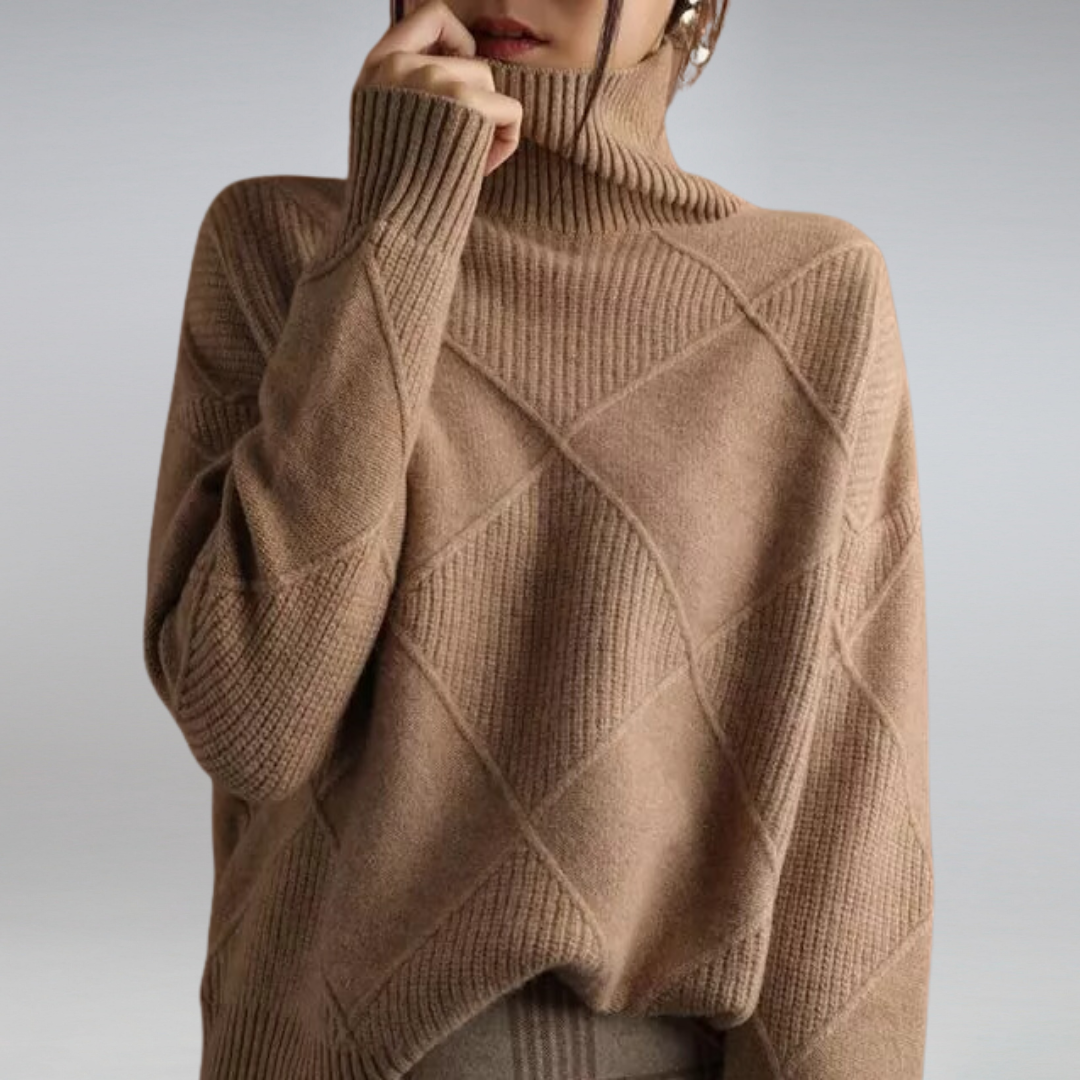 Heidi-Mode | Women's Cashmere Turtleneck Jumper - Winter Special