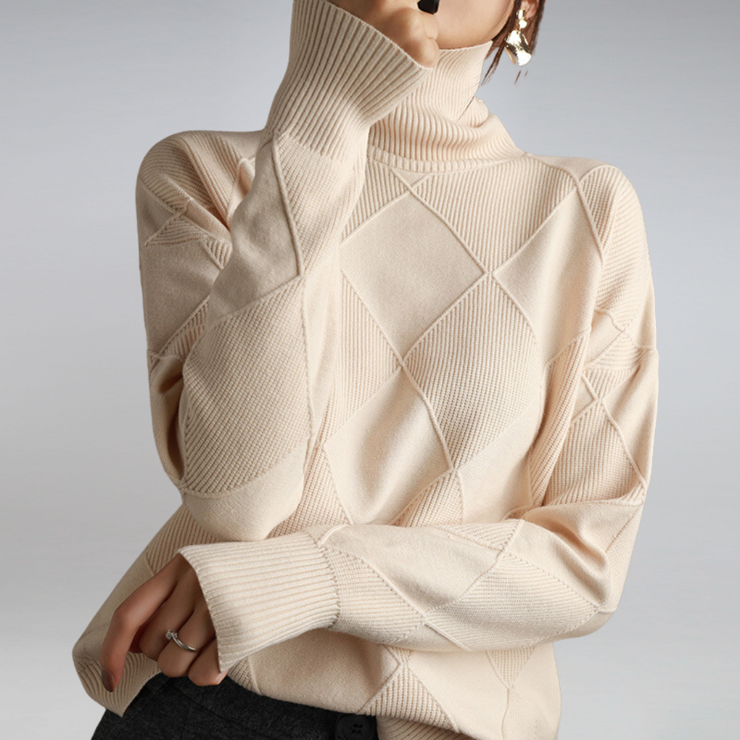 Heidi-Mode | Women's Cashmere Turtleneck Jumper - Winter Special