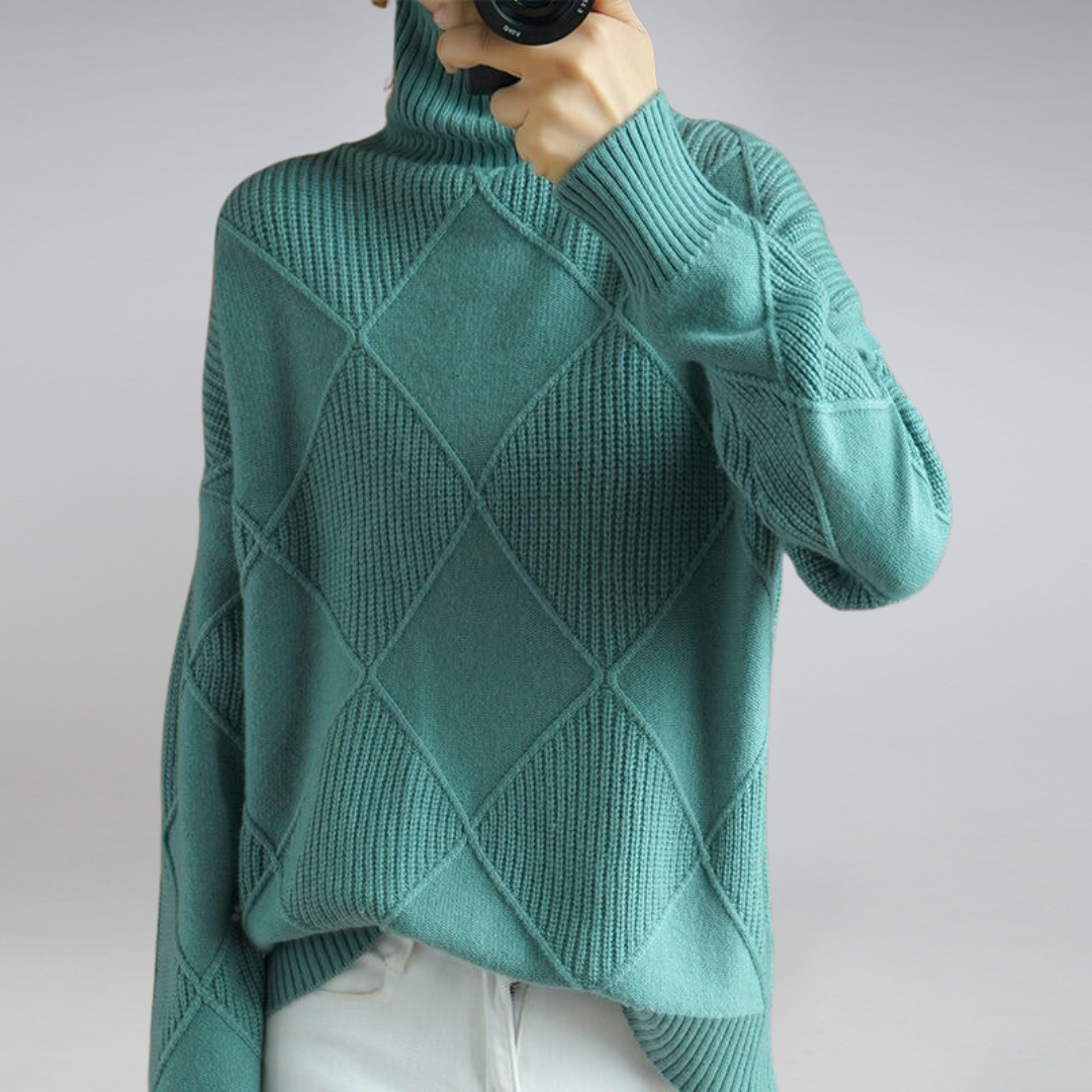 Heidi-Mode | Women's Cashmere Turtleneck Jumper - Winter Special