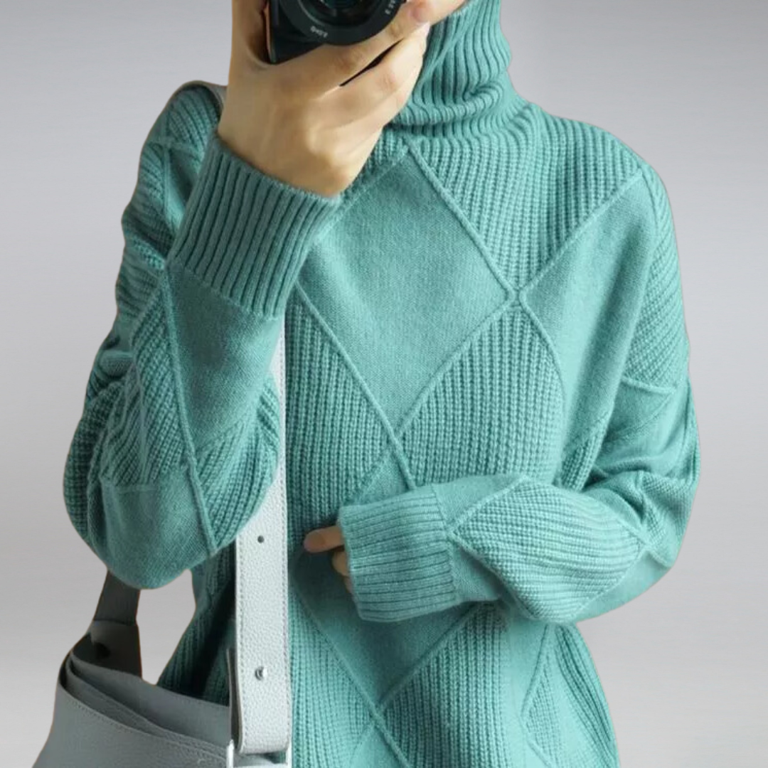 Heidi-Mode | Women's Cashmere Turtleneck Jumper - Winter Special