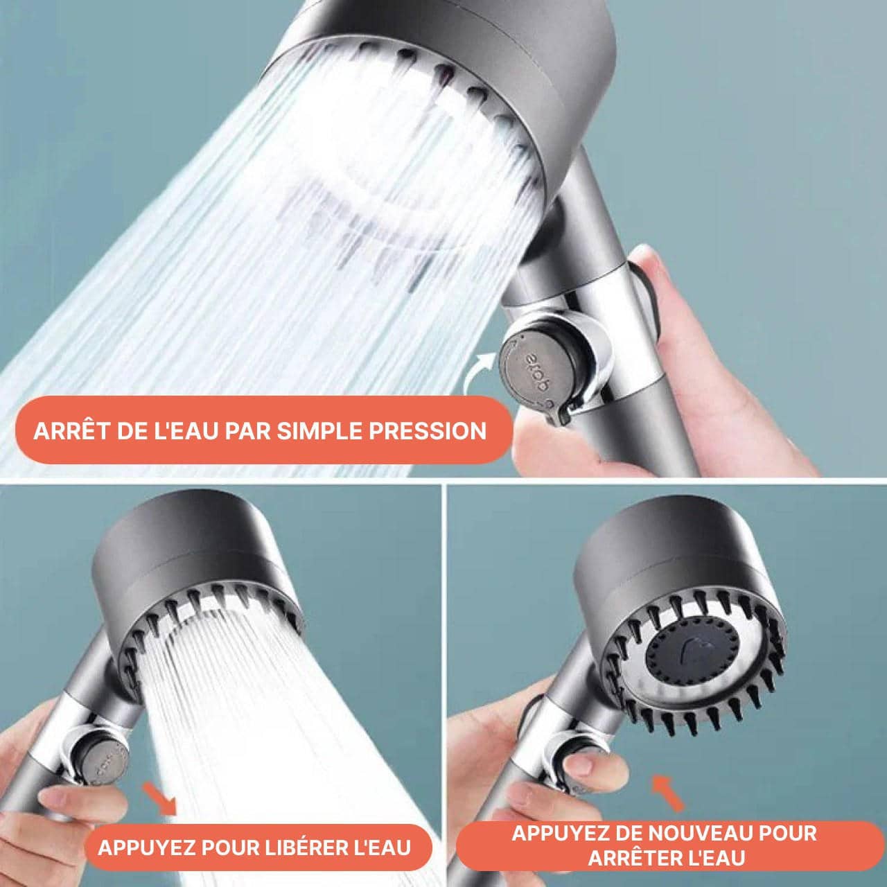 High Pressure Economical Shower Head 4 in 1