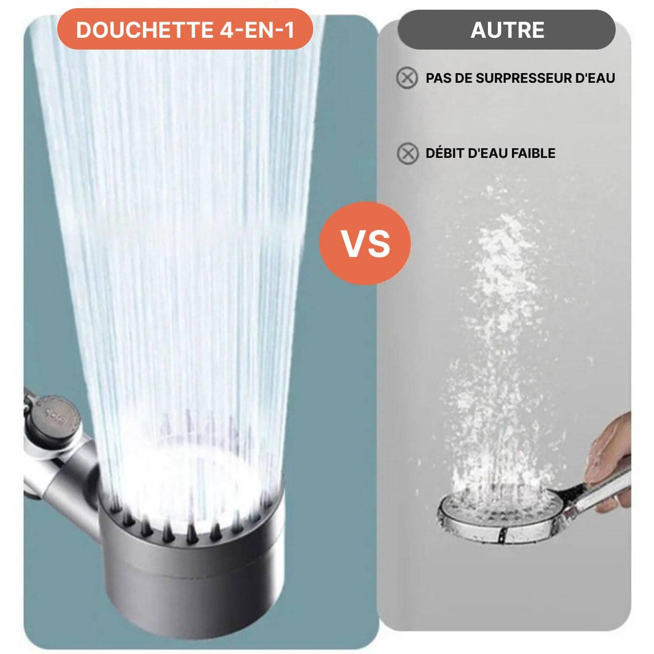 High Pressure Economical Shower Head 4 in 1