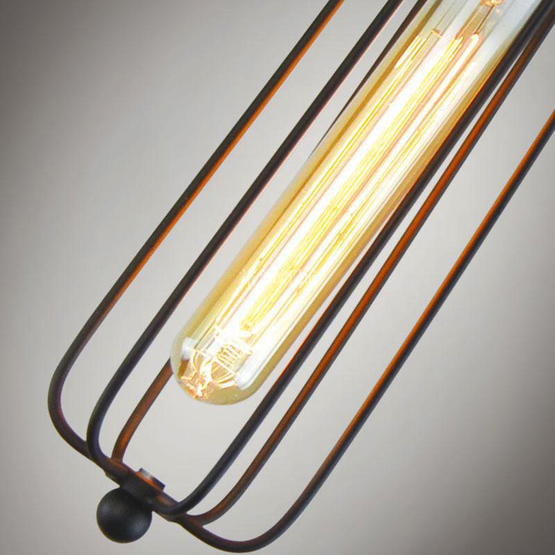 Industrial Hanging Light in Retro Design – Vintage Pendant Lamp with Metal Grid