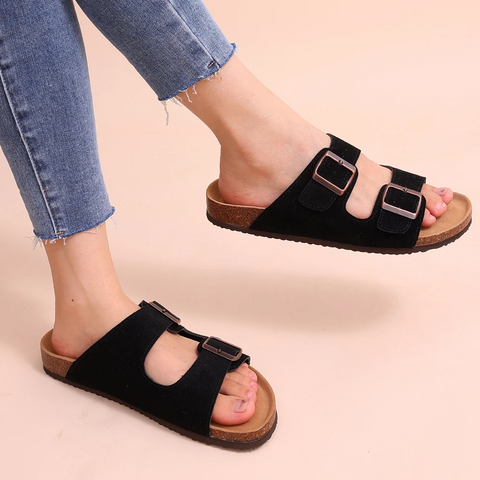 Inesa – Comfort Sandals with Cork Footbed