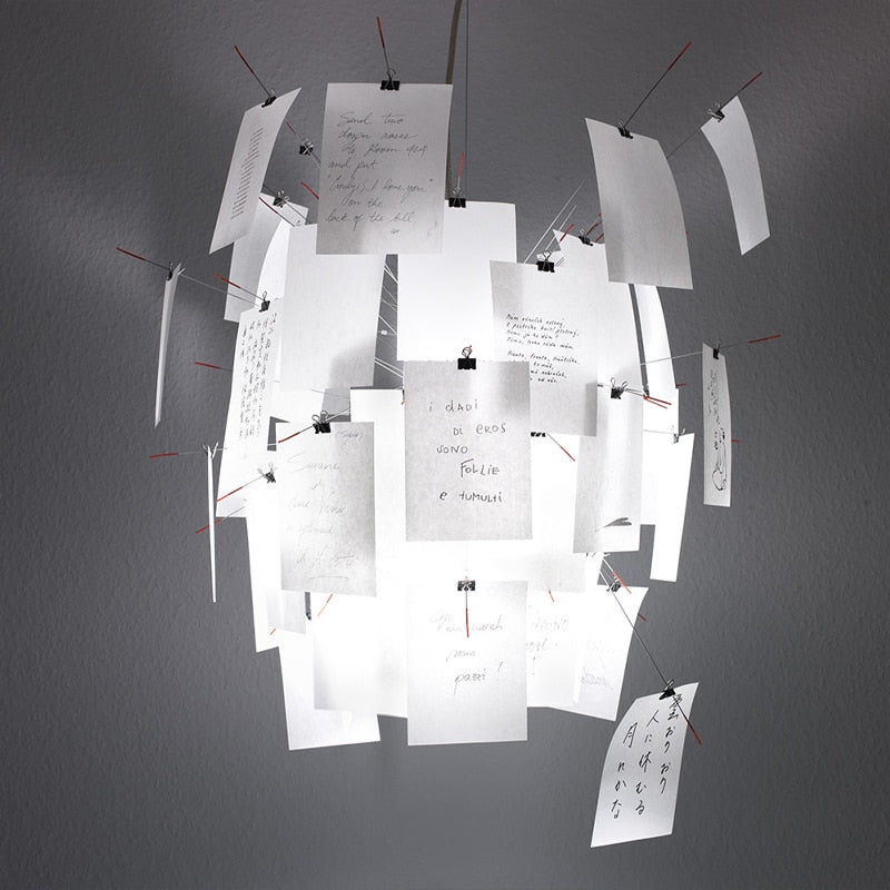 Ingo Maurer Zettel DIY Chandelier Customizable Lighting For Any Room | Ingo Maurer Zettel