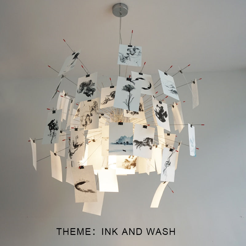 Ingo Maurer Zettel DIY Chandelier Customizable Lighting For Any Room | Ingo Maurer Zettel