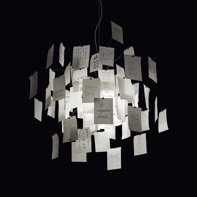 Ingo Maurer Zettel DIY Chandelier Customizable Lighting For Any Room | Ingo Maurer Zettel