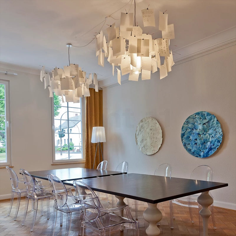 Ingo Maurer Zettel DIY Chandelier Customizable Lighting For Any Room | Ingo Maurer Zettel