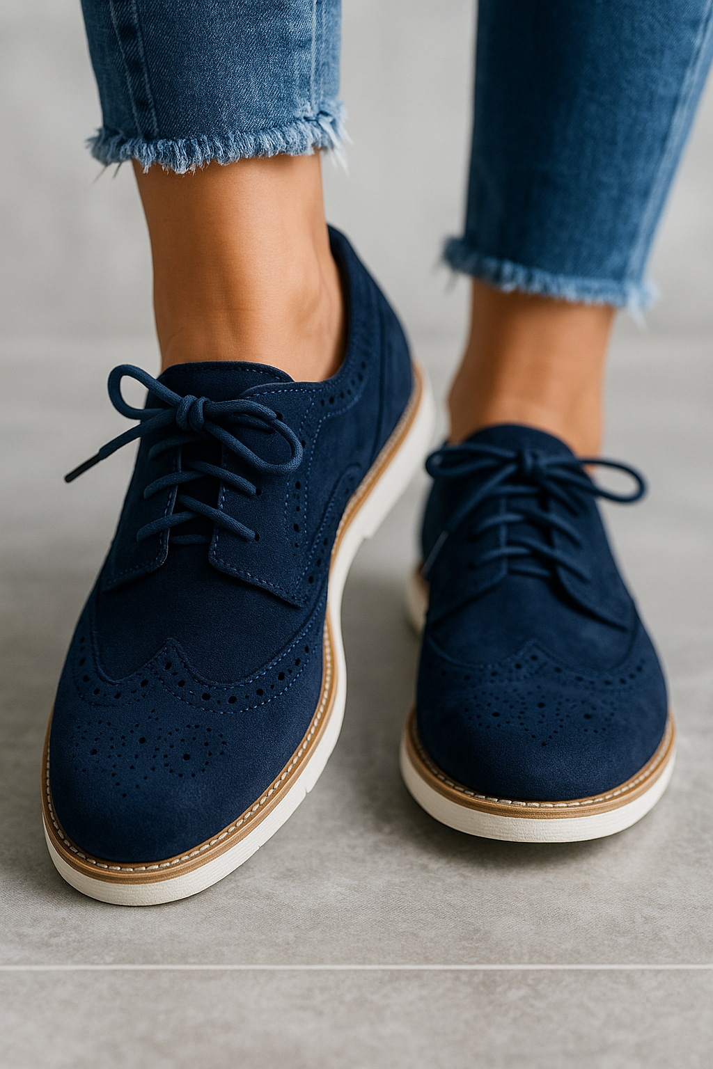 Jenni - elegant leather shoes with laces for autumn