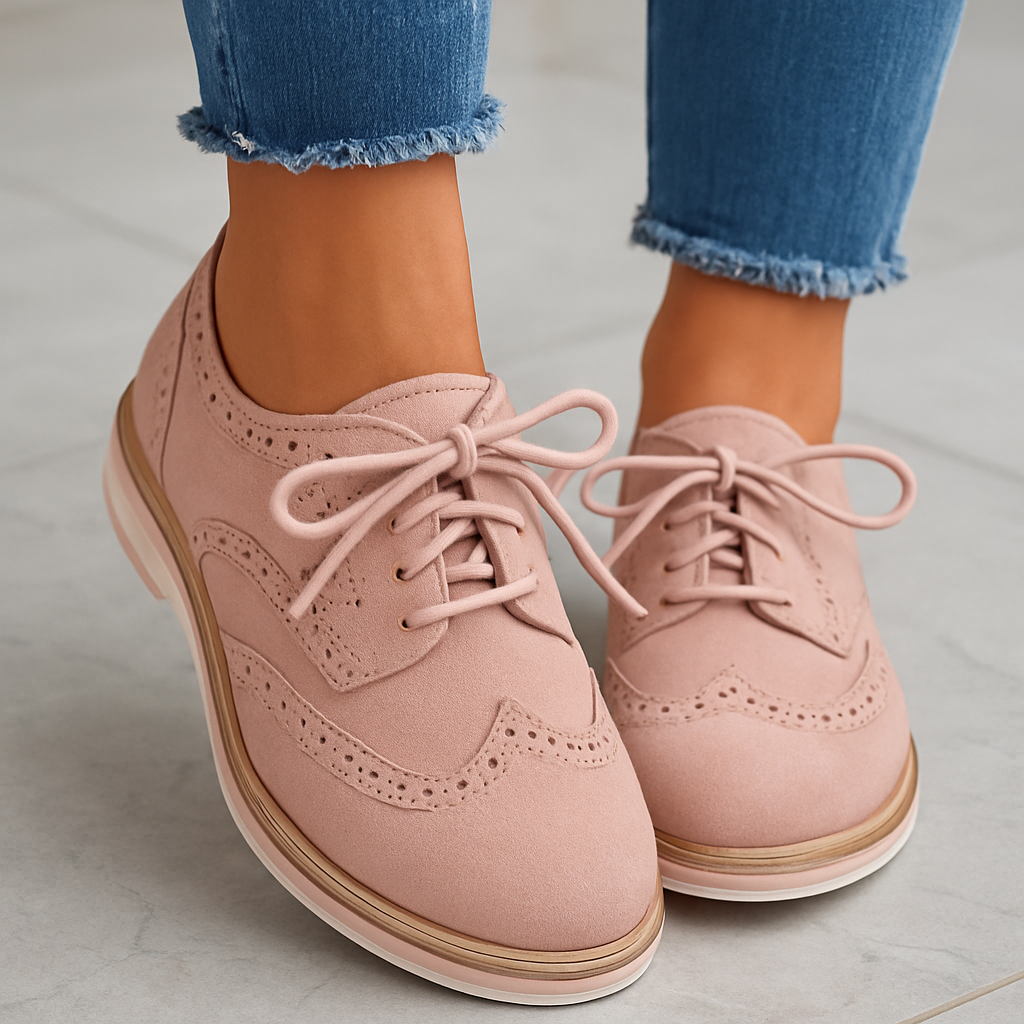Jenni - elegant leather shoes with laces for autumn