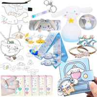 Calendario de adviento Kawaii Cinnamoroll con llaveros – Figuras de anime adorables para niños, perfecto para Navidad
