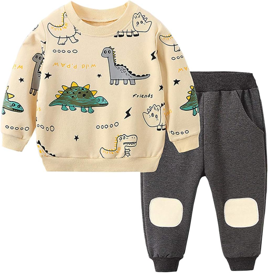 Kids Set: Dinosaur Print Boys Clothing Set